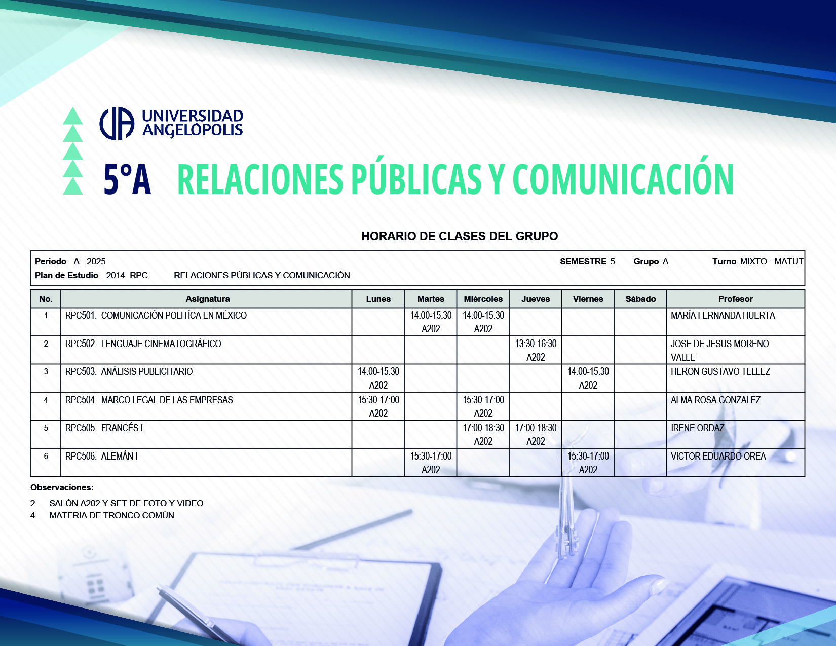 Horario RPC